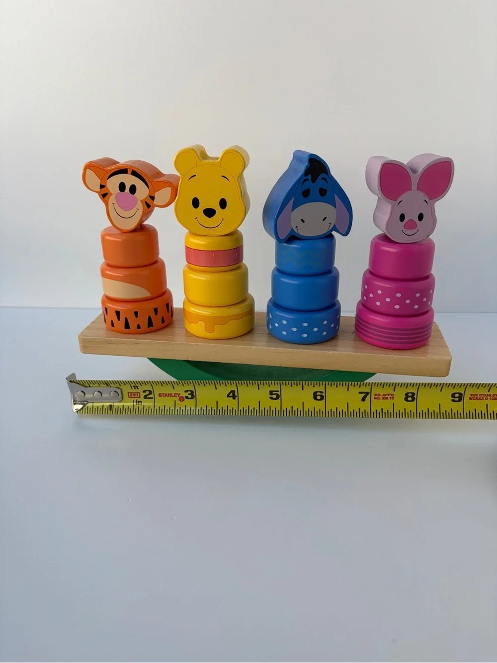 Just Play Disney Wooden Toys Winnie the Pooh Balance Blocks, 17-Piece Set